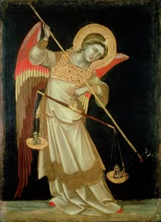 An Angel Weighing a Soul, c.1348-55